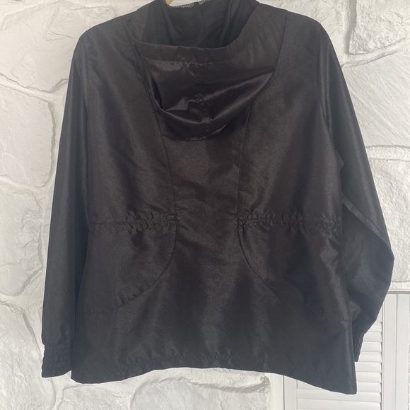 Fila Black designer front zipper pull sides slight shine jacket - Picture 7 of 16